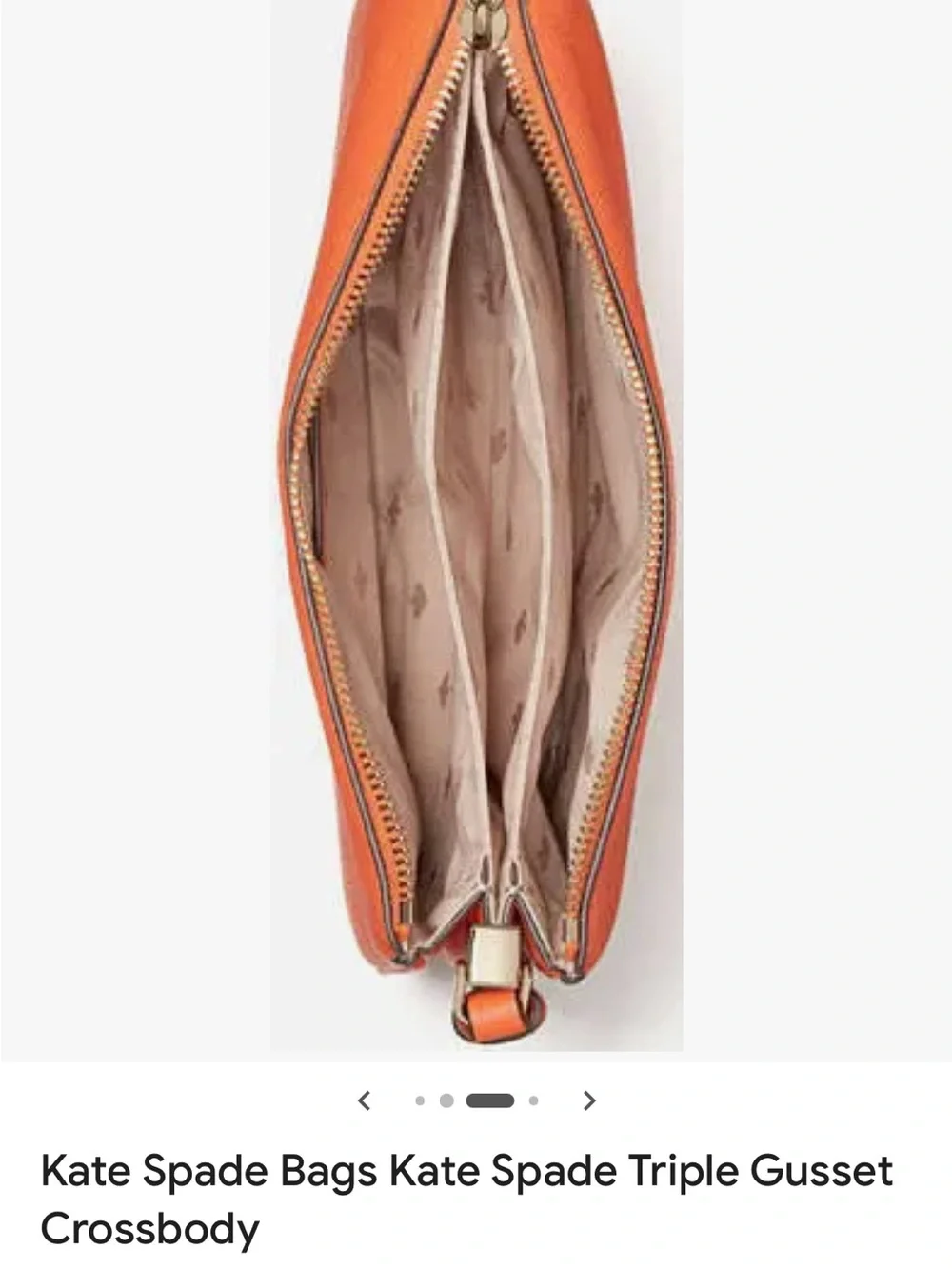 Kate Spade Pebbled Leather Crossbody Bag in Bright Coral